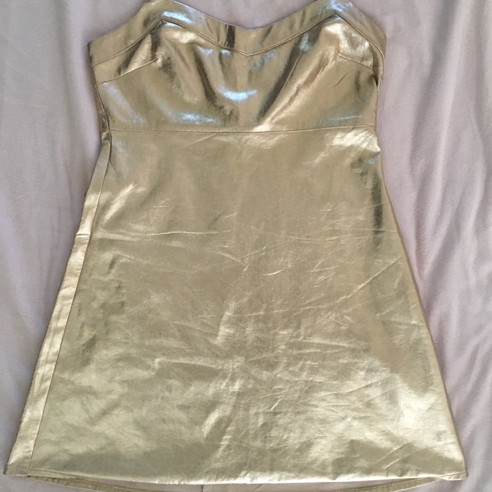Gold metallic dress